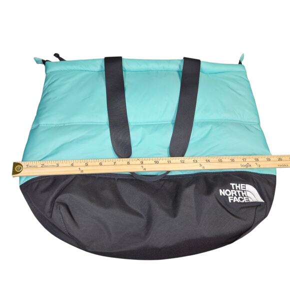 The North Face Nuptse Tote Mint‎ Green/Blue TNF Black Puffer Insulated Bag Carry - Picture 10 of 10